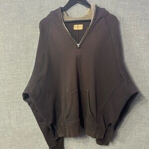 FEAR OF GOD FOURTH COLLECTION HALF-ZIP SHERPA HOODIE